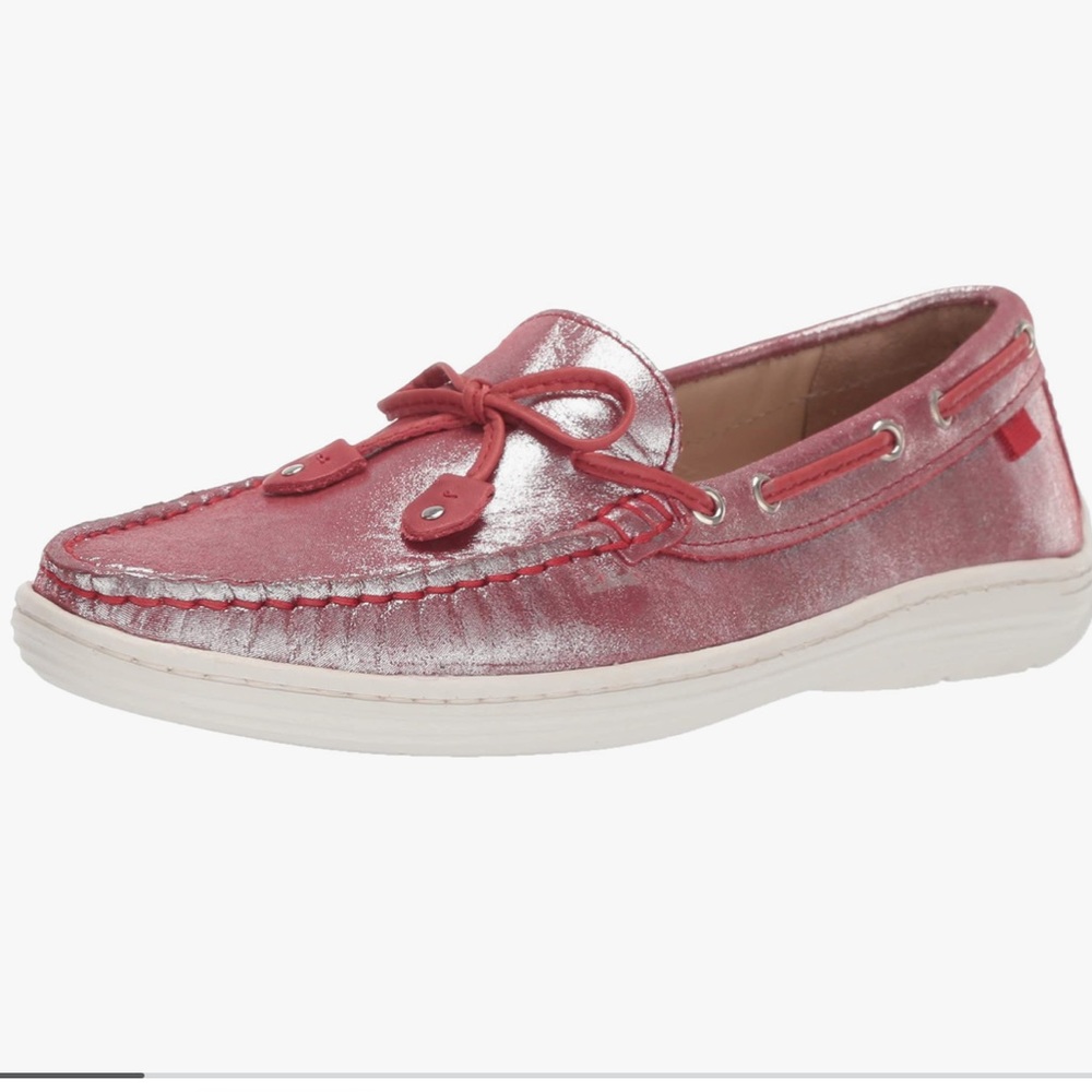 NWOT Marc Joseph red shimmer kids loafers